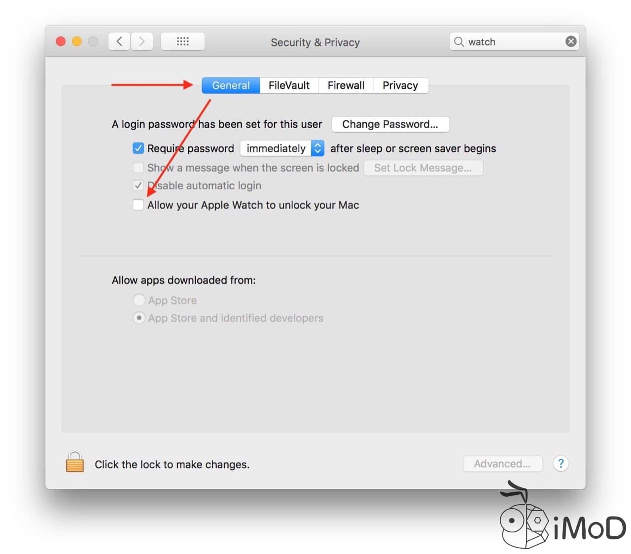 Unlock Mac With Apple Watch Setting 2