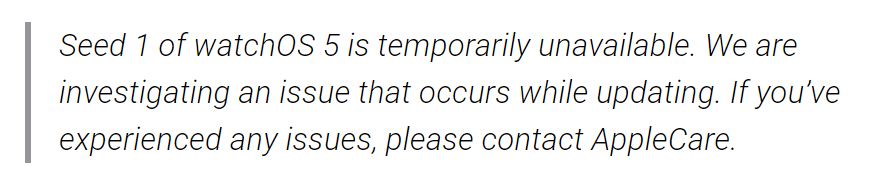 Watchos 5 Beta Stop Seed 1