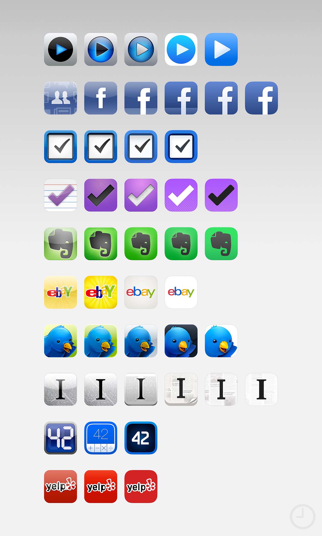 All Icons App Evolution