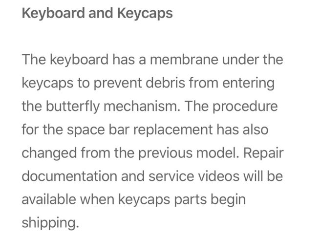 Apple Confirms Macbook Pro 2018 With Membrane Under Keyboard Prevents Debris 1