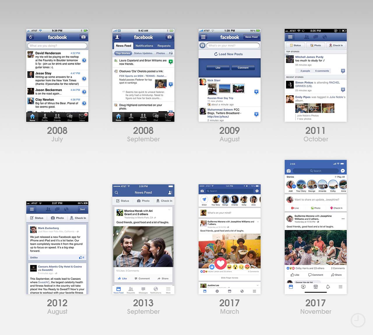 Facebook App Evolution 1