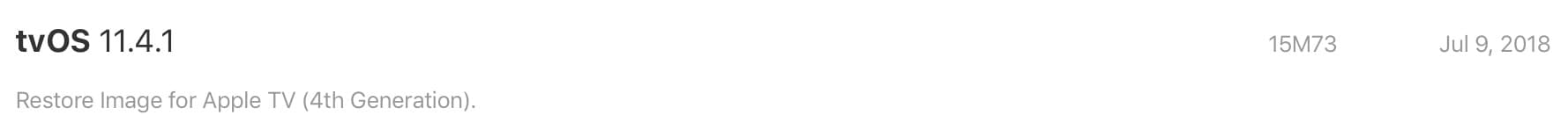 Tvos 11.4.1 Released