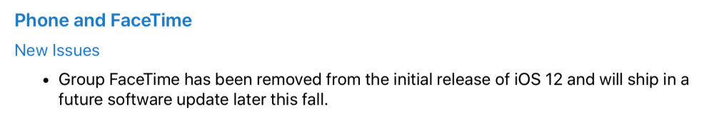 Group Facetime Ios 12 Macos Mojave Delay Release 1