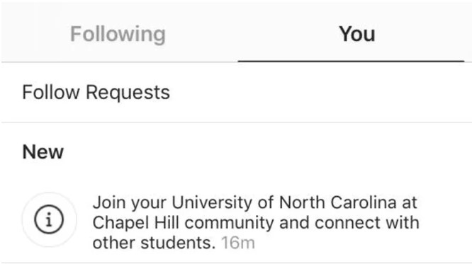 Instagram Testing Community College Group 1