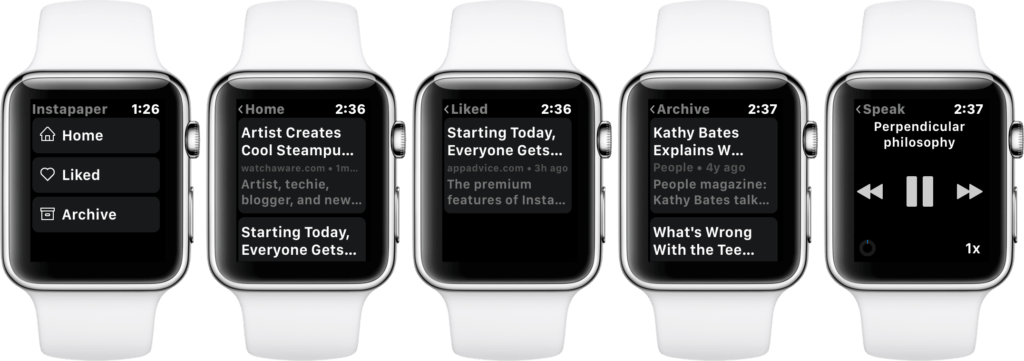 Instapaper Remove Support For Apple Watch 1