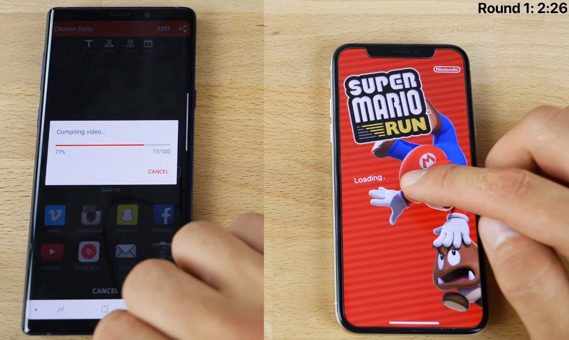 Iphone X And Galaxy Note 9 Speed Test 4