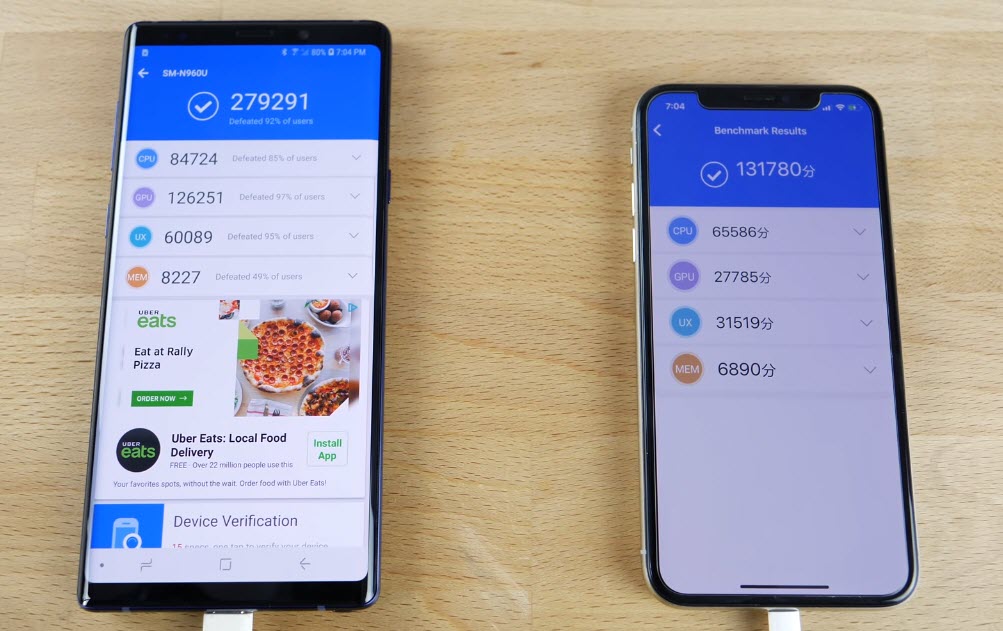 Iphone X And Galaxy Note 9 Speed Test 6