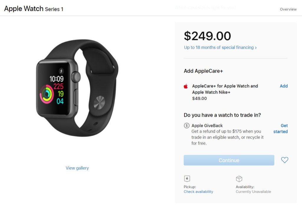 Apple Watch Series 1 And Series 3 Many Model Short Supply In Us 1