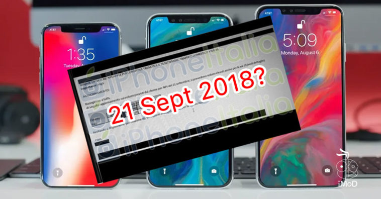 Iphone Xs Iphone Xc May Ship 21 Sept 2018 Leaks By Italy Carrier