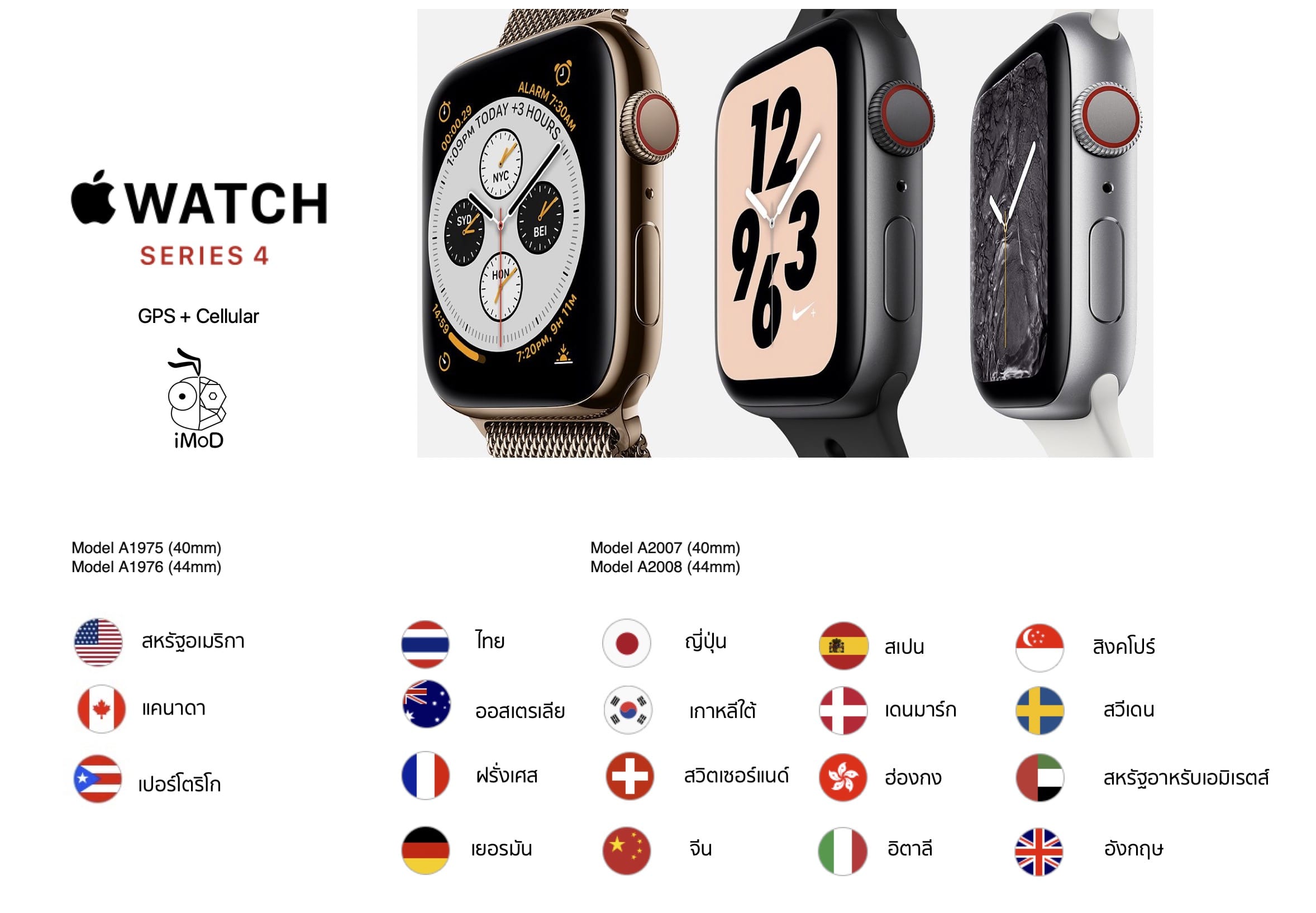 Apple Watch Series 4 รุ่น GPS+Cellular เครื่องหิ้ว ซื้อจาก