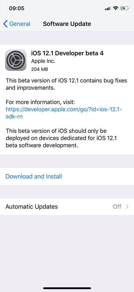 Ios 12 1 Developer Beta 4 Seed Img 1
