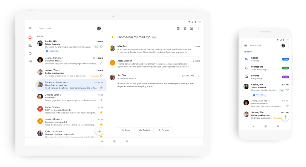 Gmail App Prepare Release Material Design Ios Android 3