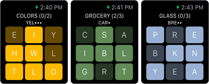 Letterpad Apple Watch Puzzle Game Screenshot