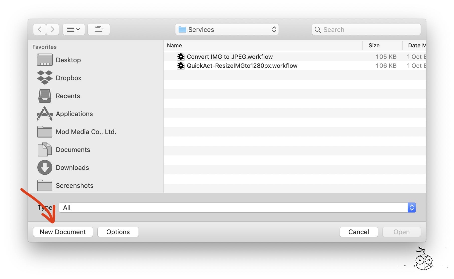New Text File Macos 8
