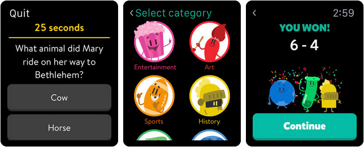 Trivia Crack Apple Watch Game Screenshot