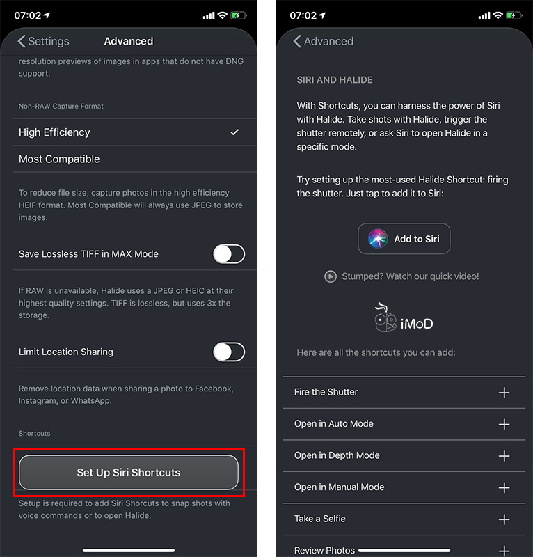 Halide Update Support Siri Shortcuts And Work On Swift 5 1