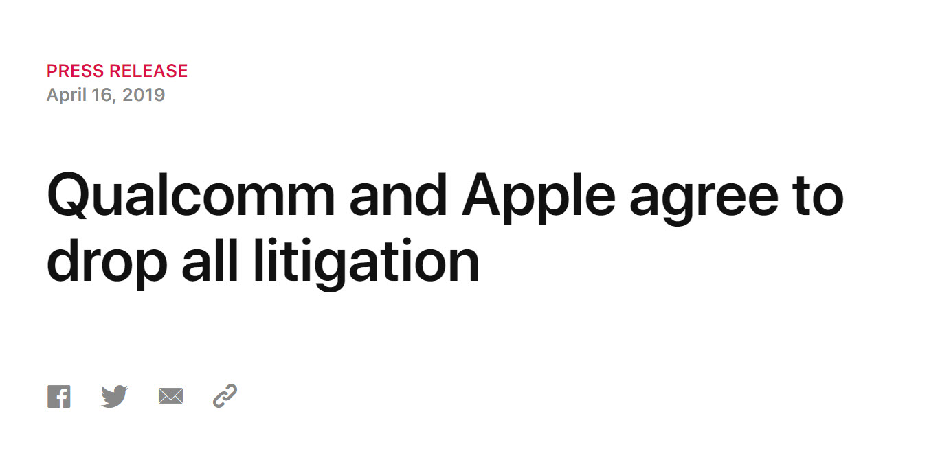 Qualcomm And Apple Agree To Drop All Litigation Img 1