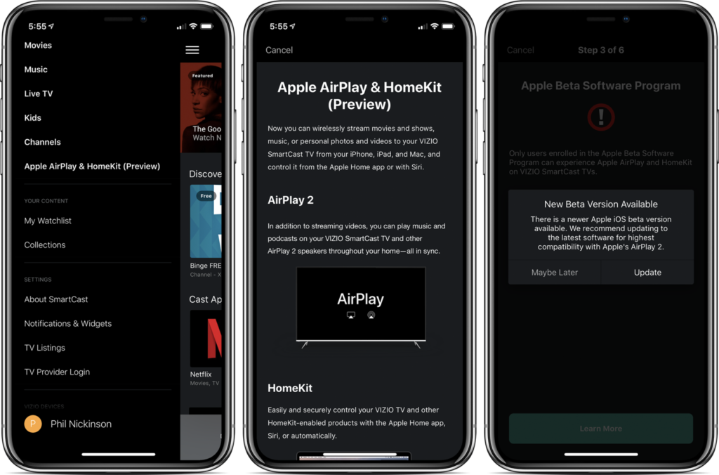 Vizio Smart Tv Release Register Test Airplay 2 Homekit 1