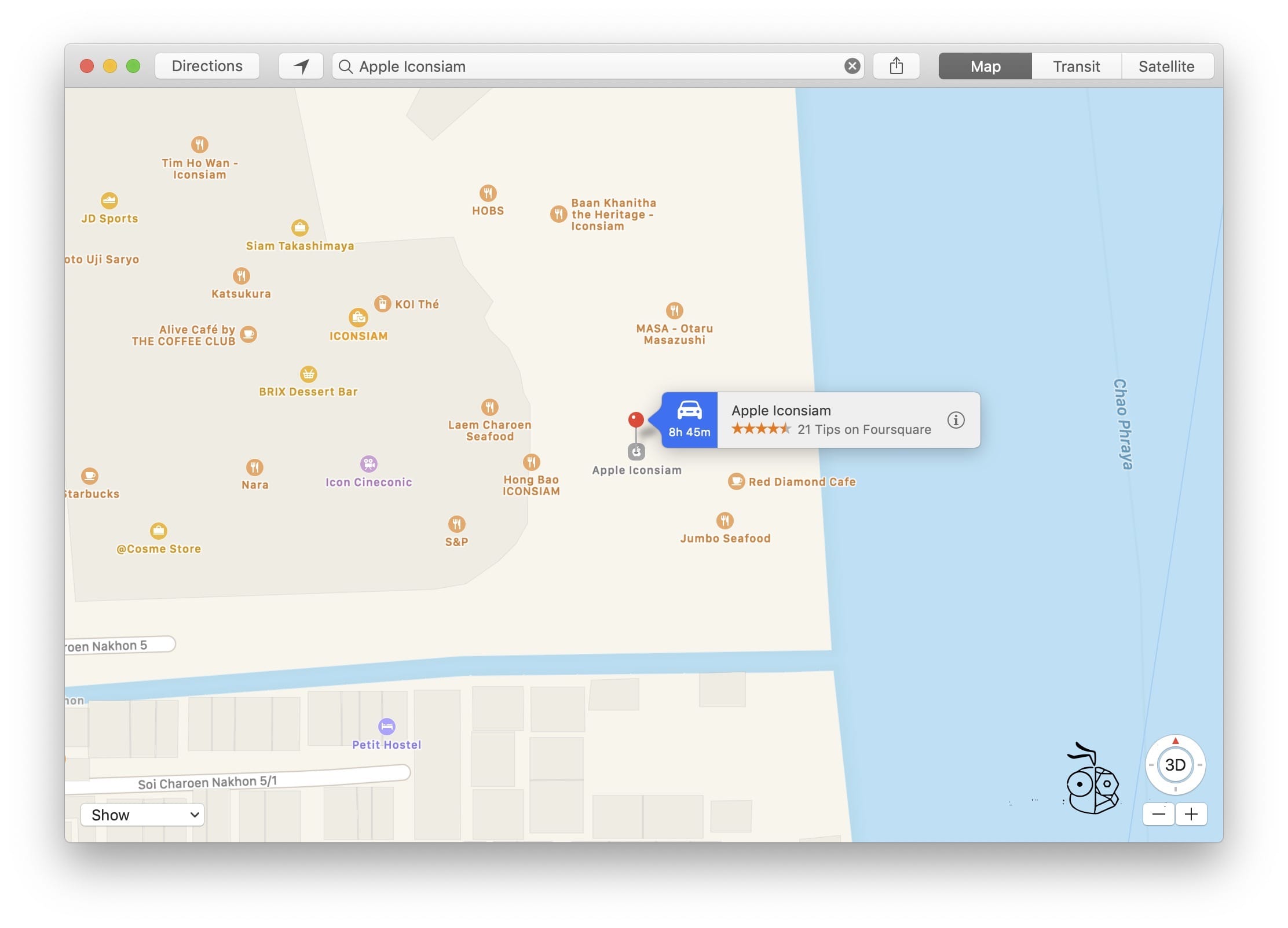 Apple Iconsiam On Apple Maps Macos
