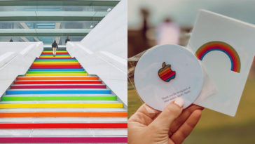 Apple Park Turns Rainbow Celebration