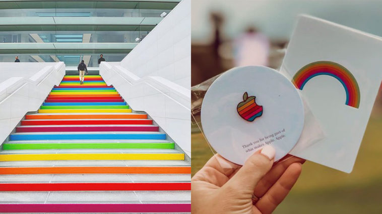 Apple Park Turns Rainbow Celebration