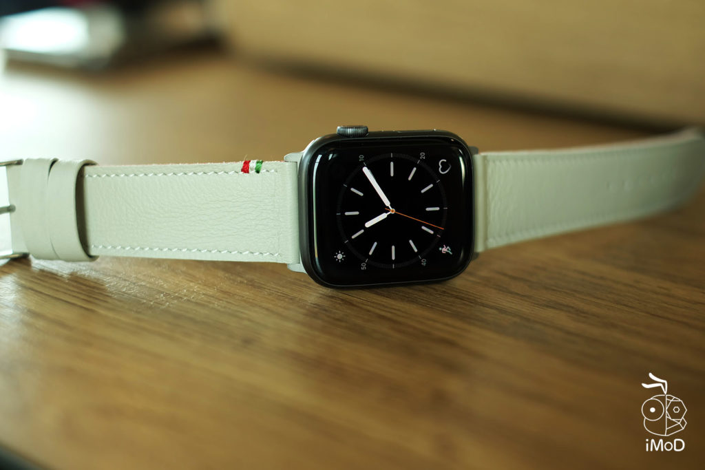 Cozistyle Striped Leather Apple Watch Band Lilly White Color Review 10