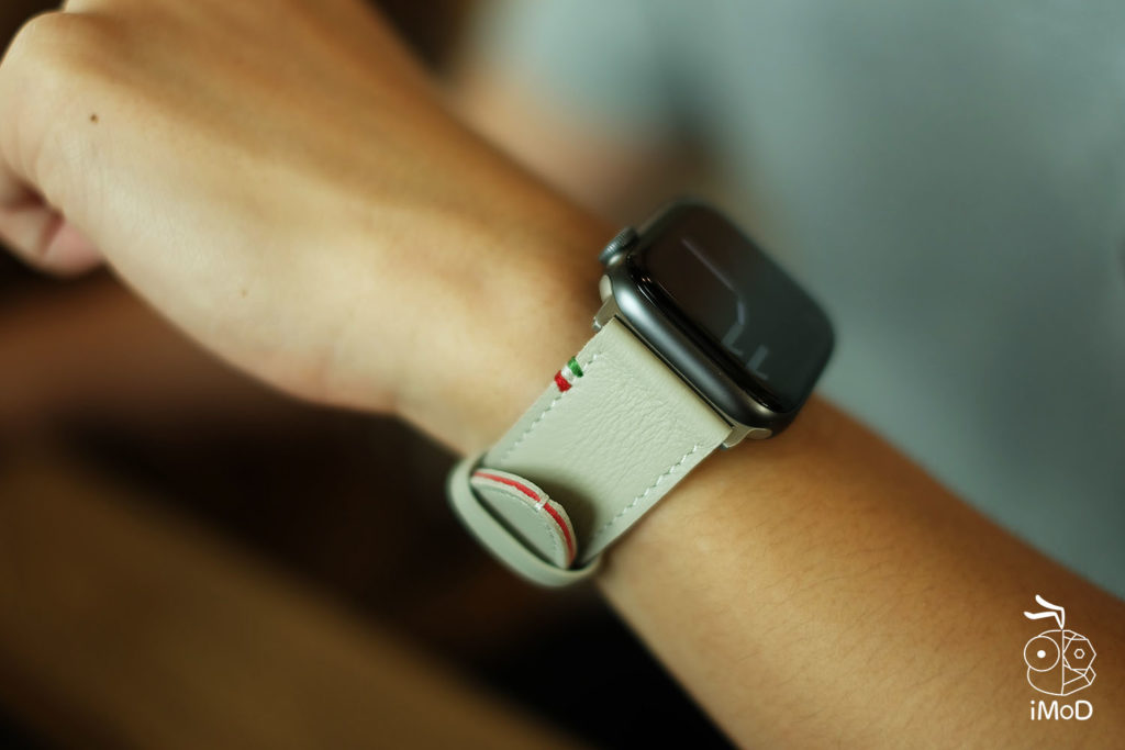 Cozistyle Striped Leather Apple Watch Band Lilly White Color Review 13