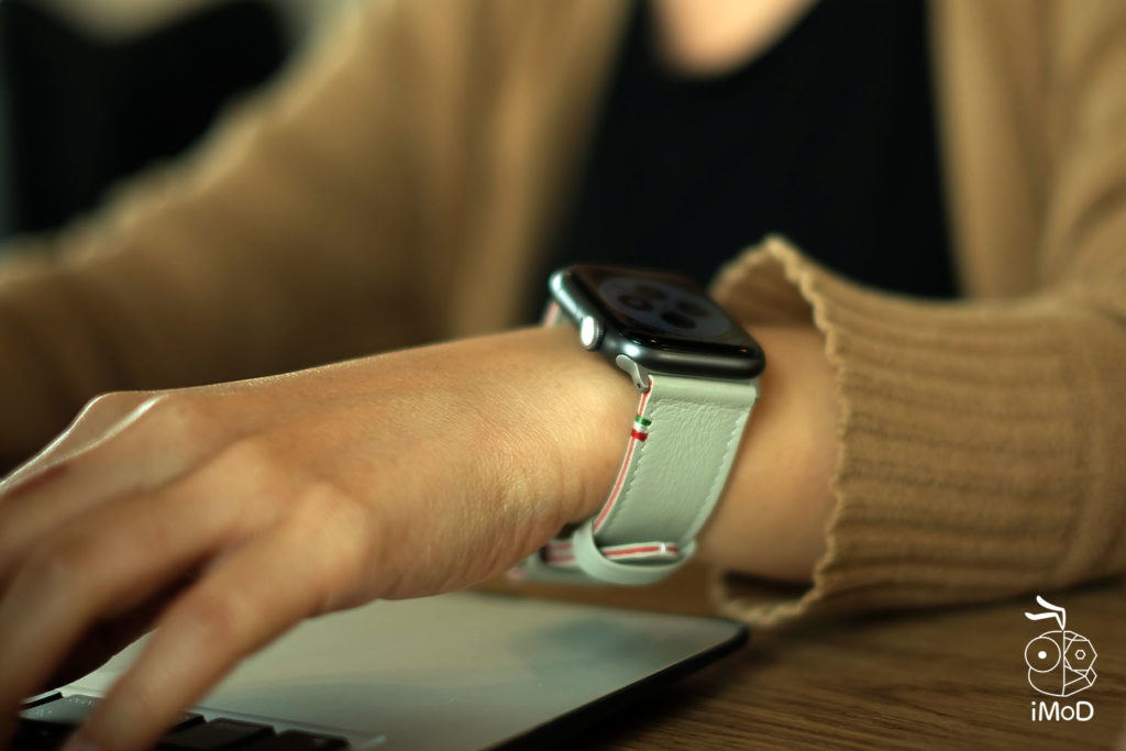 Cozistyle Striped Leather Apple Watch Band Lilly White Color Review 20