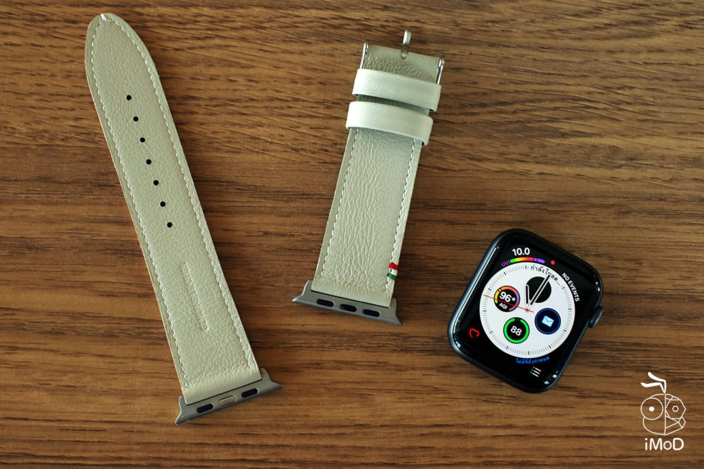 Cozistyle Striped Leather Apple Watch Band Lilly White Color Review 3