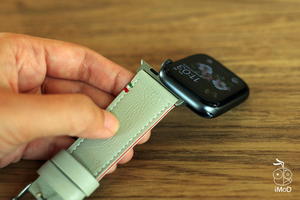 Cozistyle Striped Leather Apple Watch Band Lilly White Color Review 6