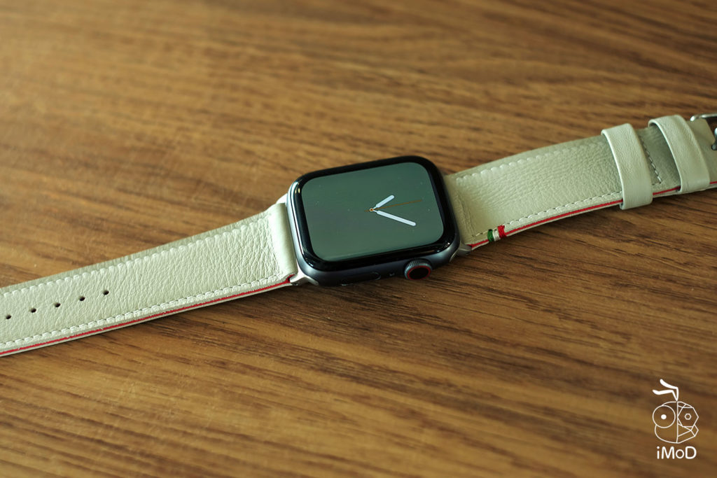 Cozistyle Striped Leather Apple Watch Band Lilly White Color Review 7