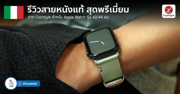 Cozistyle Striped Leather Apple Watch Band Lilly White Color Review