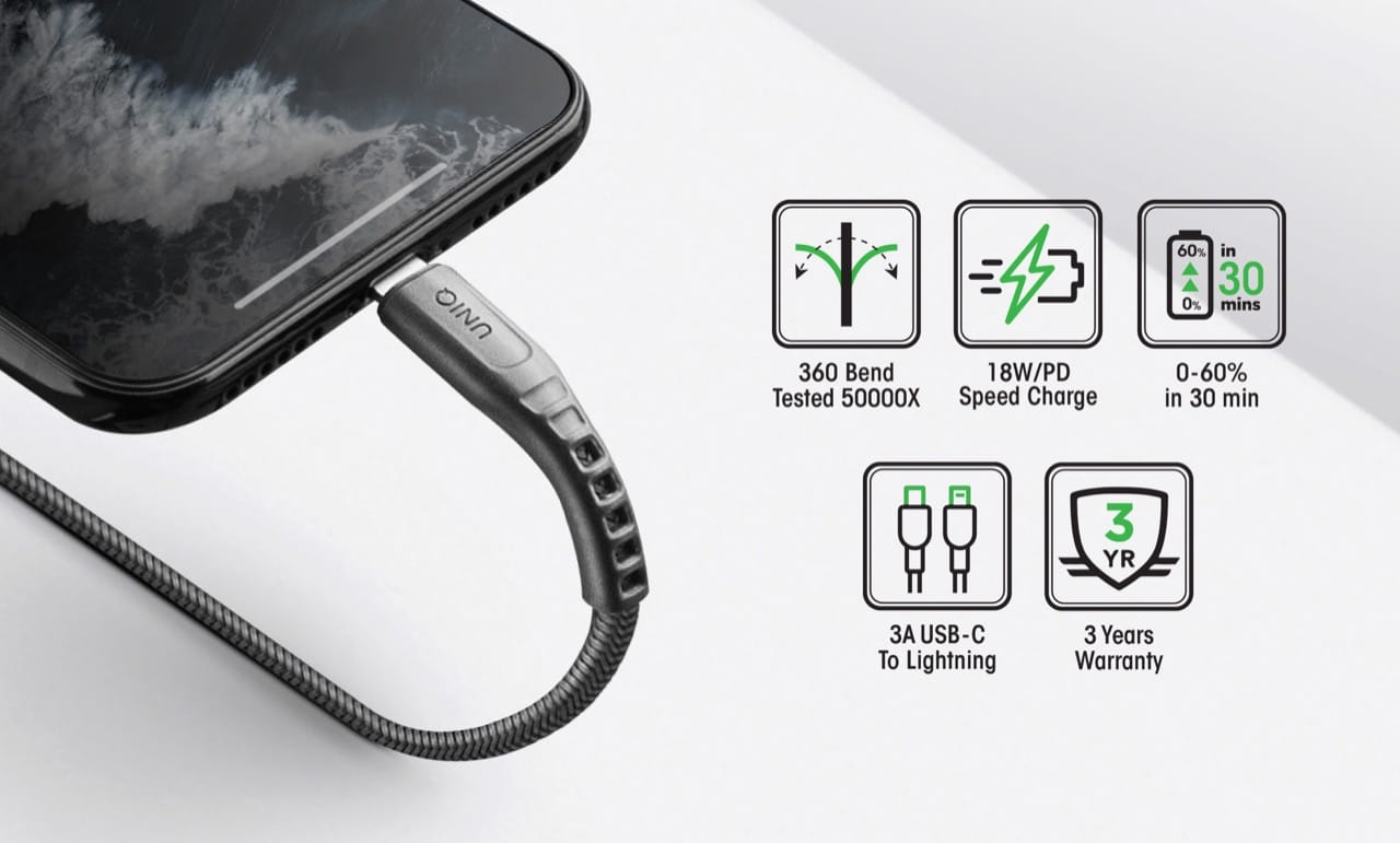 Uniq Flex And Halo Lightning Cable 2