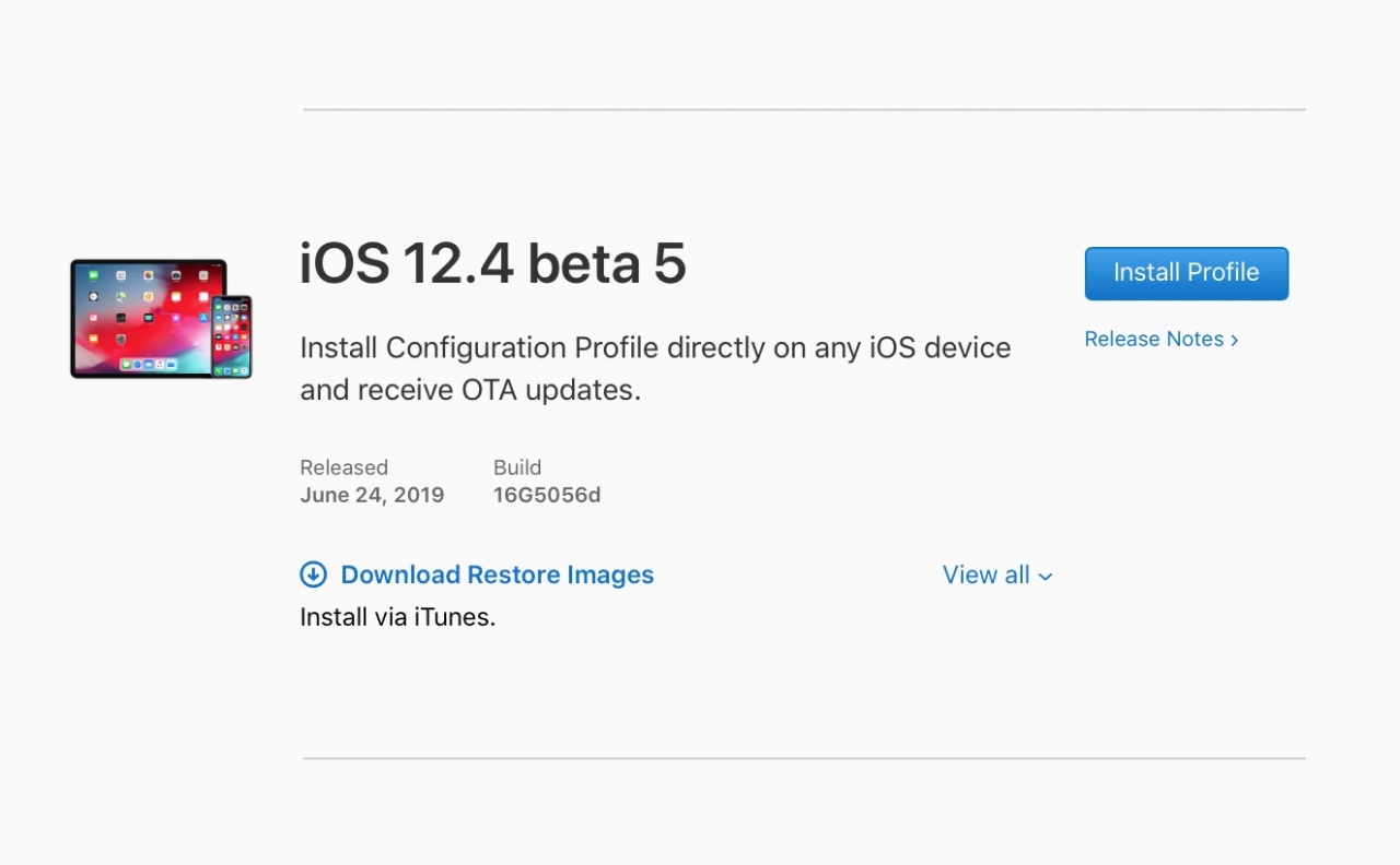 Ios 12 4 Developer Beta 5 Seed Img 1