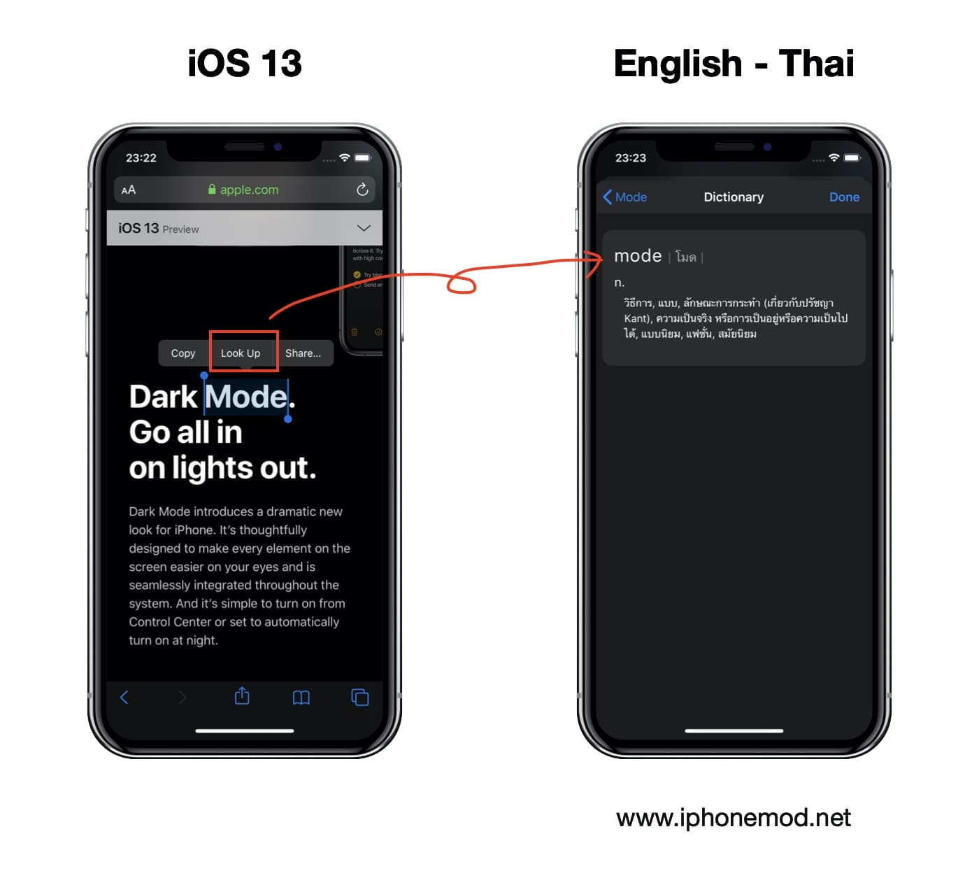 Ios 13 English To Thai To English Dictionary