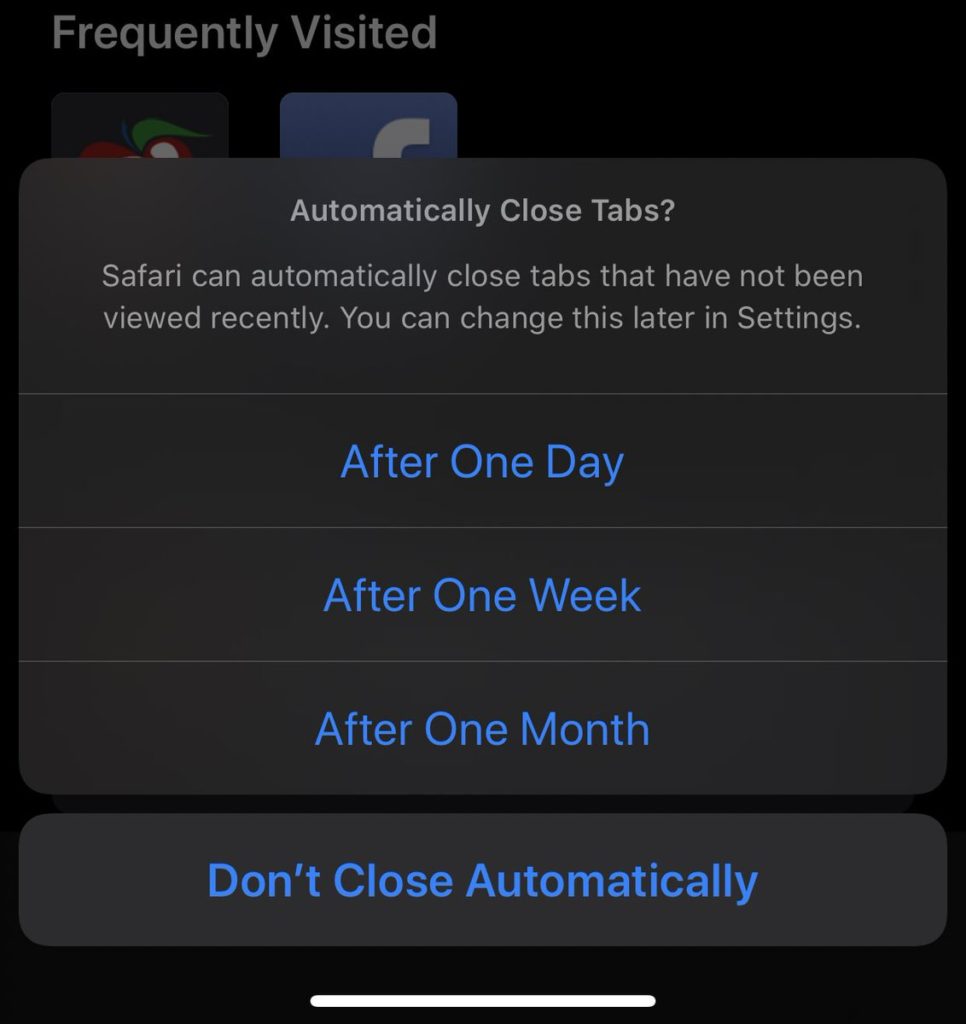 Ios 13 Safari Auto Closed Tabs Img 1
