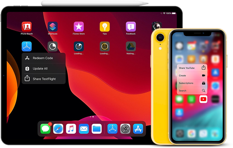 Ipad Pro Iphone Xr Quick Actions