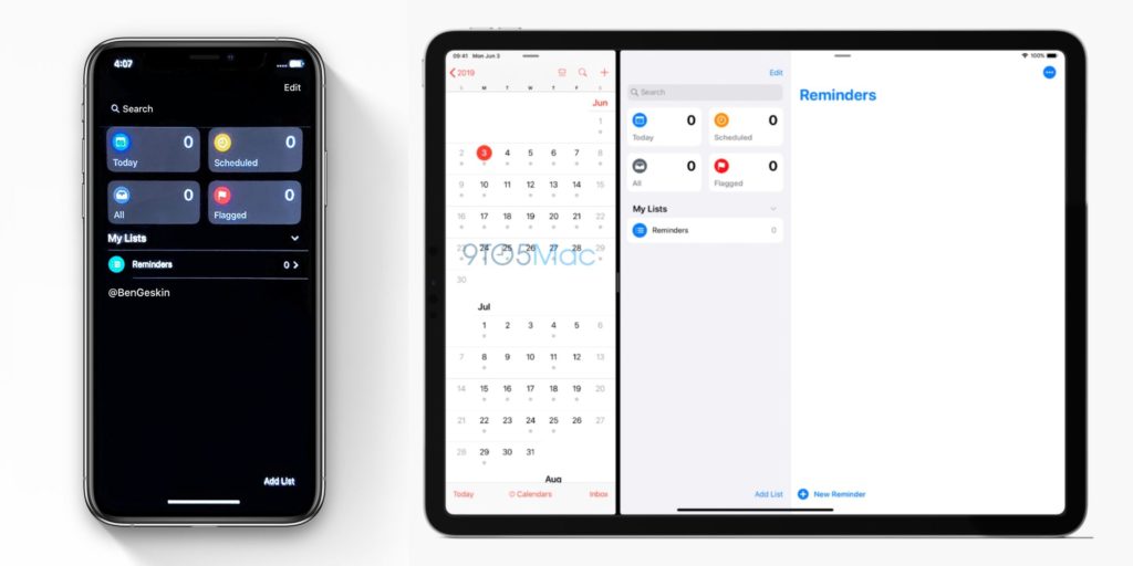 Leak Dark Mode In Reminder App Ios 13 1