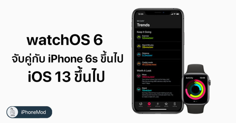 Watchos 6 Support Iphone 6s With Ios 13 Or Later