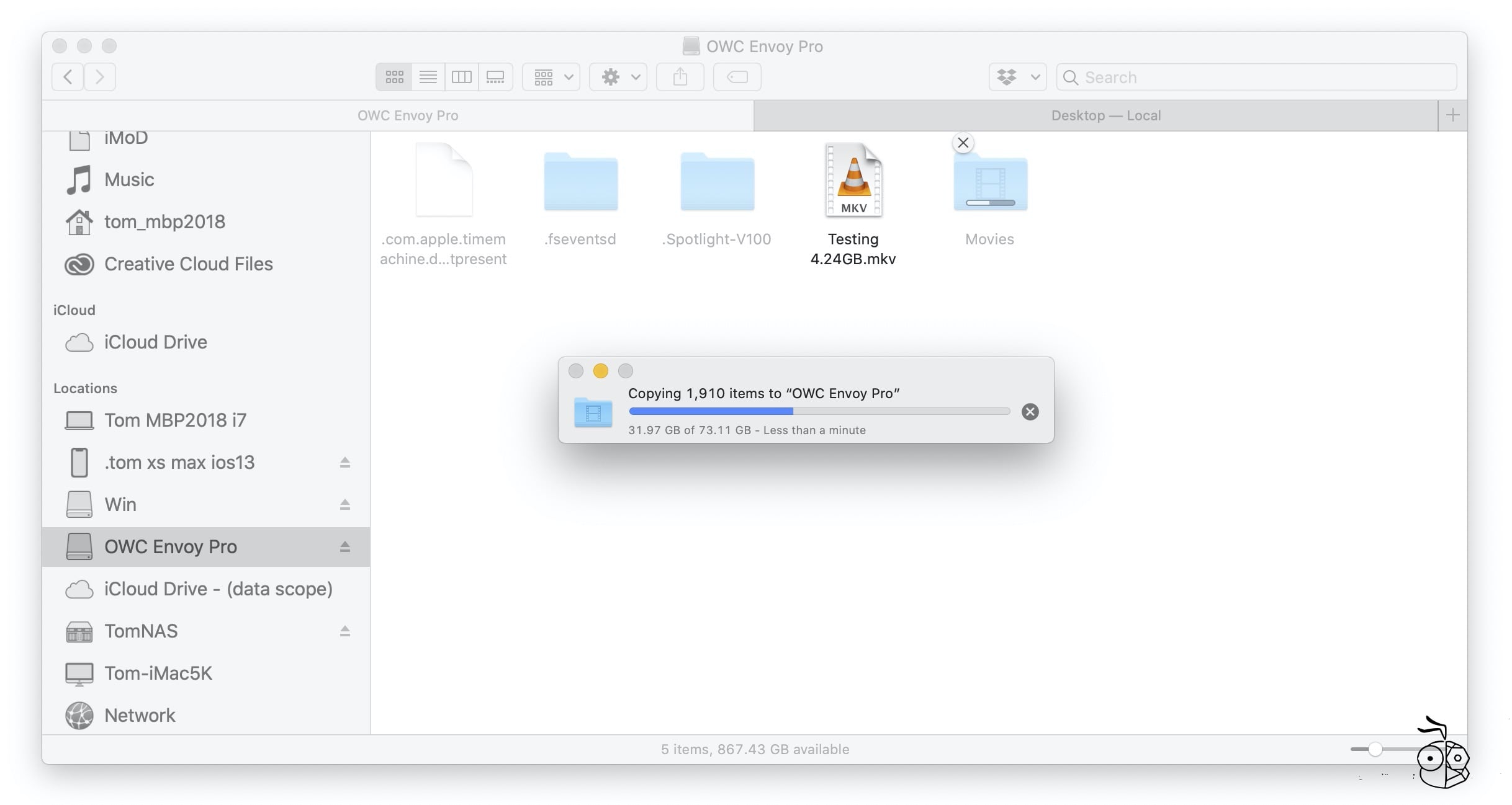 Copy File To Owc Envoy Pro Ex Speed Test 02