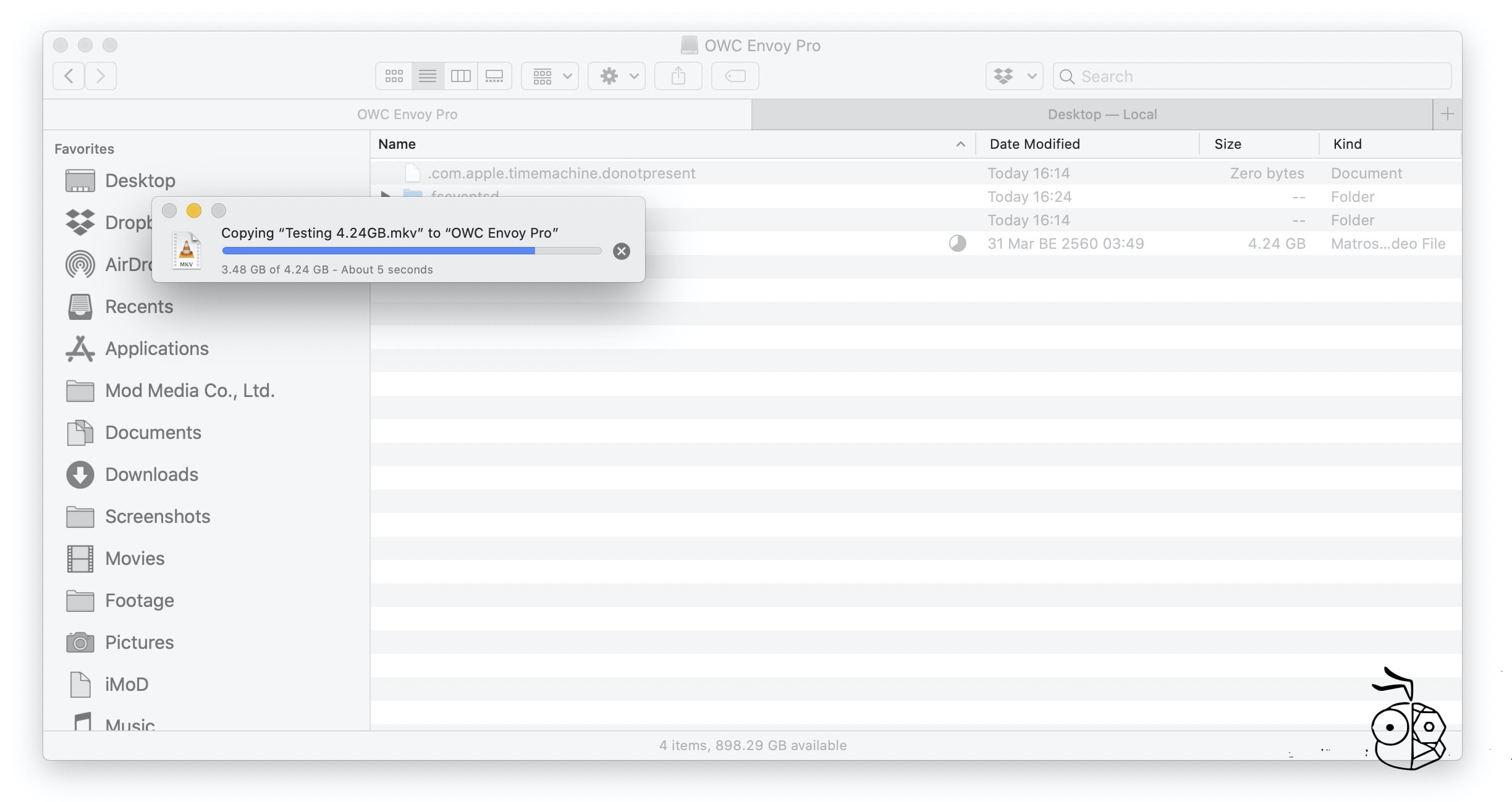 Copy File To Owc Envoy Pro Ex Speed Test