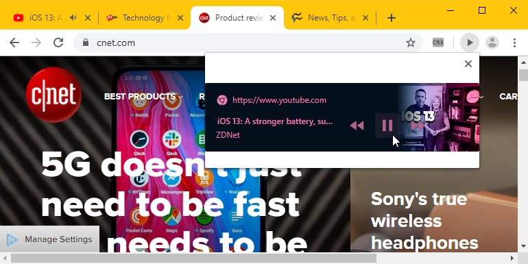 Google Testing Global Media Controls Chrome 1