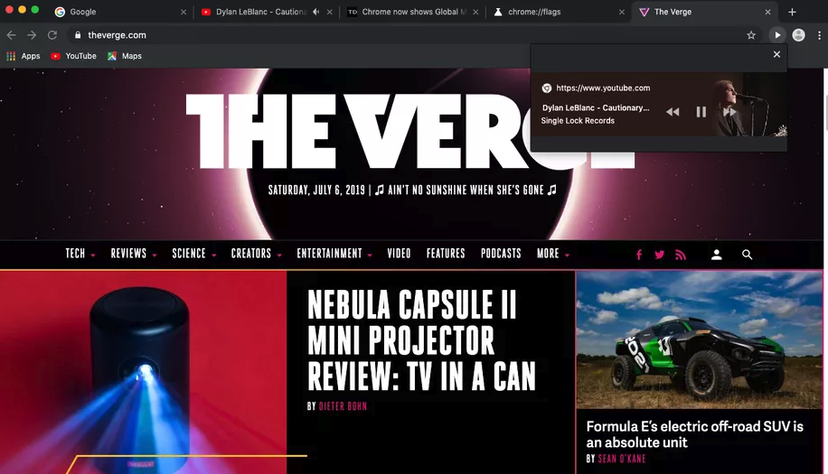 Google Testing Global Media Controls Chrome 2