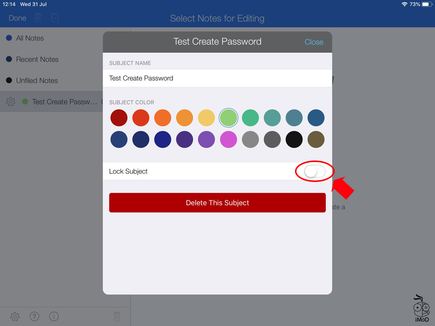 How To Set Password Notability 07