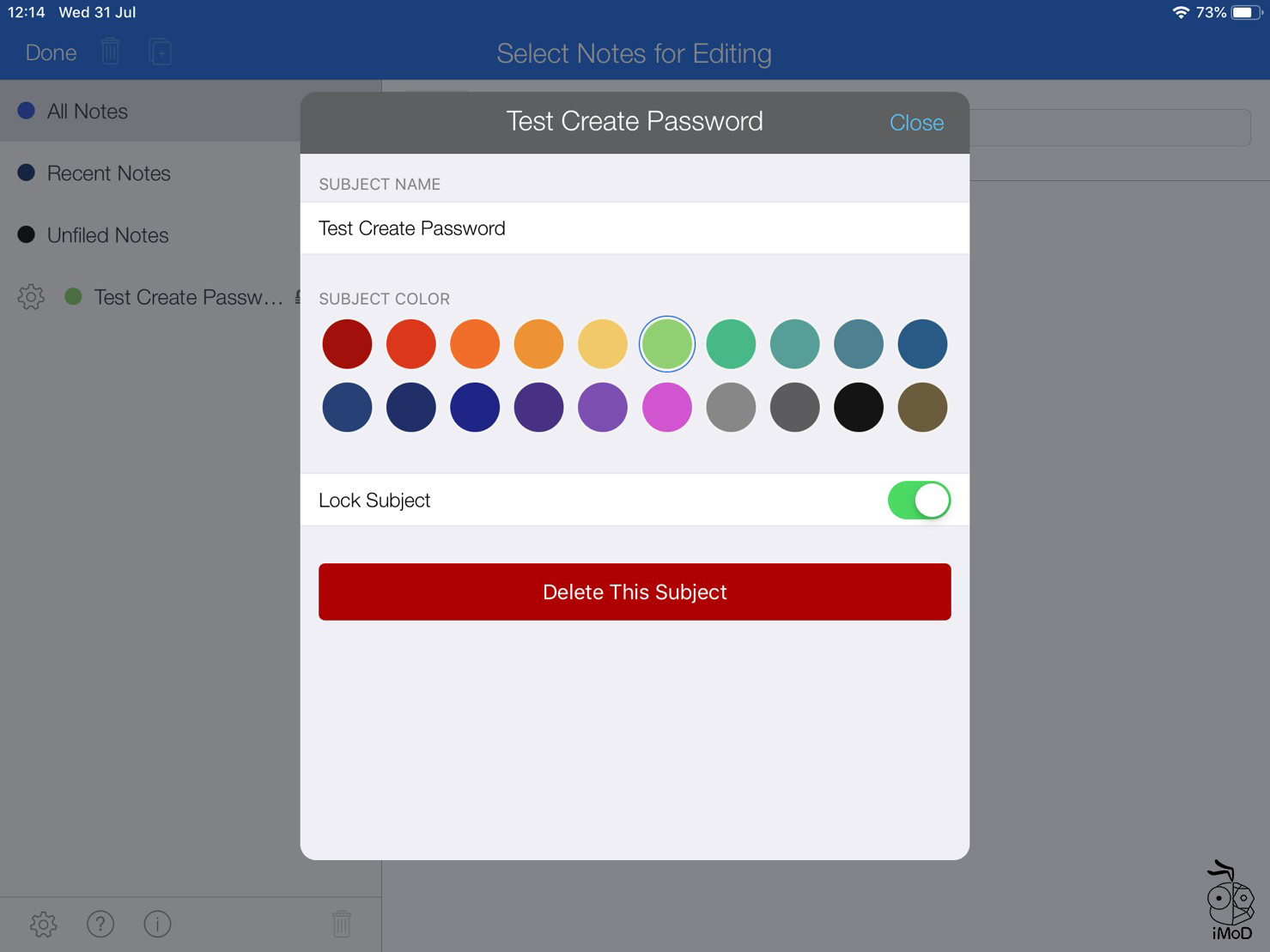 How To Set Password Notability 09