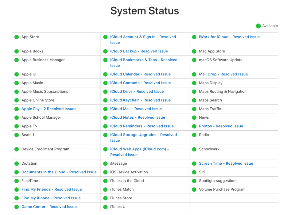 Icloud And Some Apple System Service Down 2
