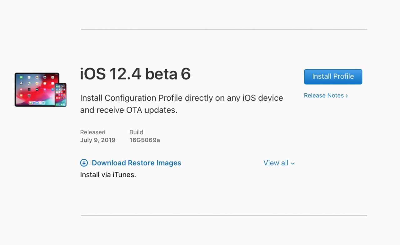 Ios 12 4 Developer Beta 6 Seed Img 1