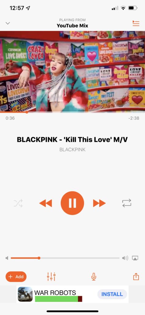 Musi Listen Youtube While Lock Screen 1