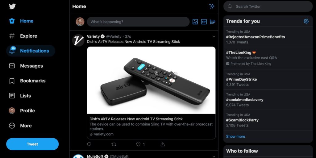 Twitter For Desktop Redesign Dark Mode 4