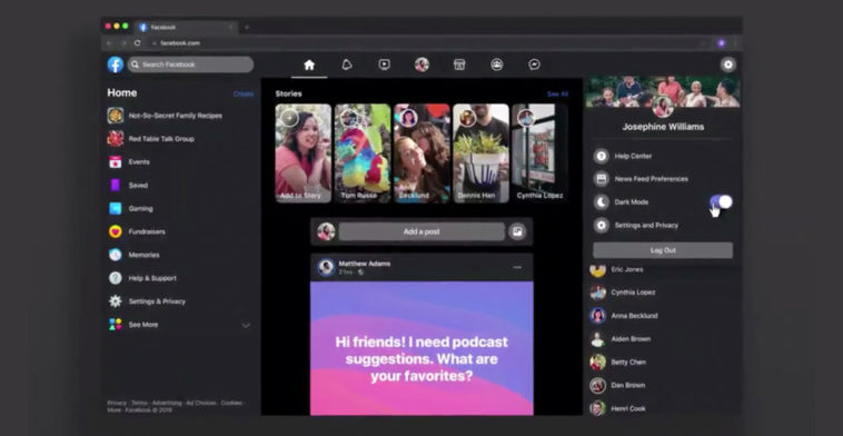 Facebook Darkmode